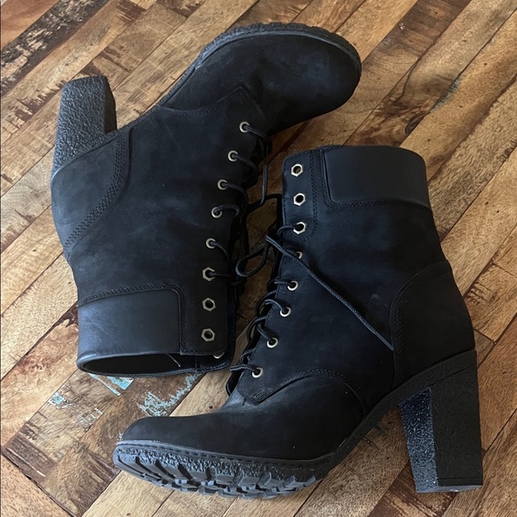 Black Lace-Up Ankle Boots - Picture 6 of 12